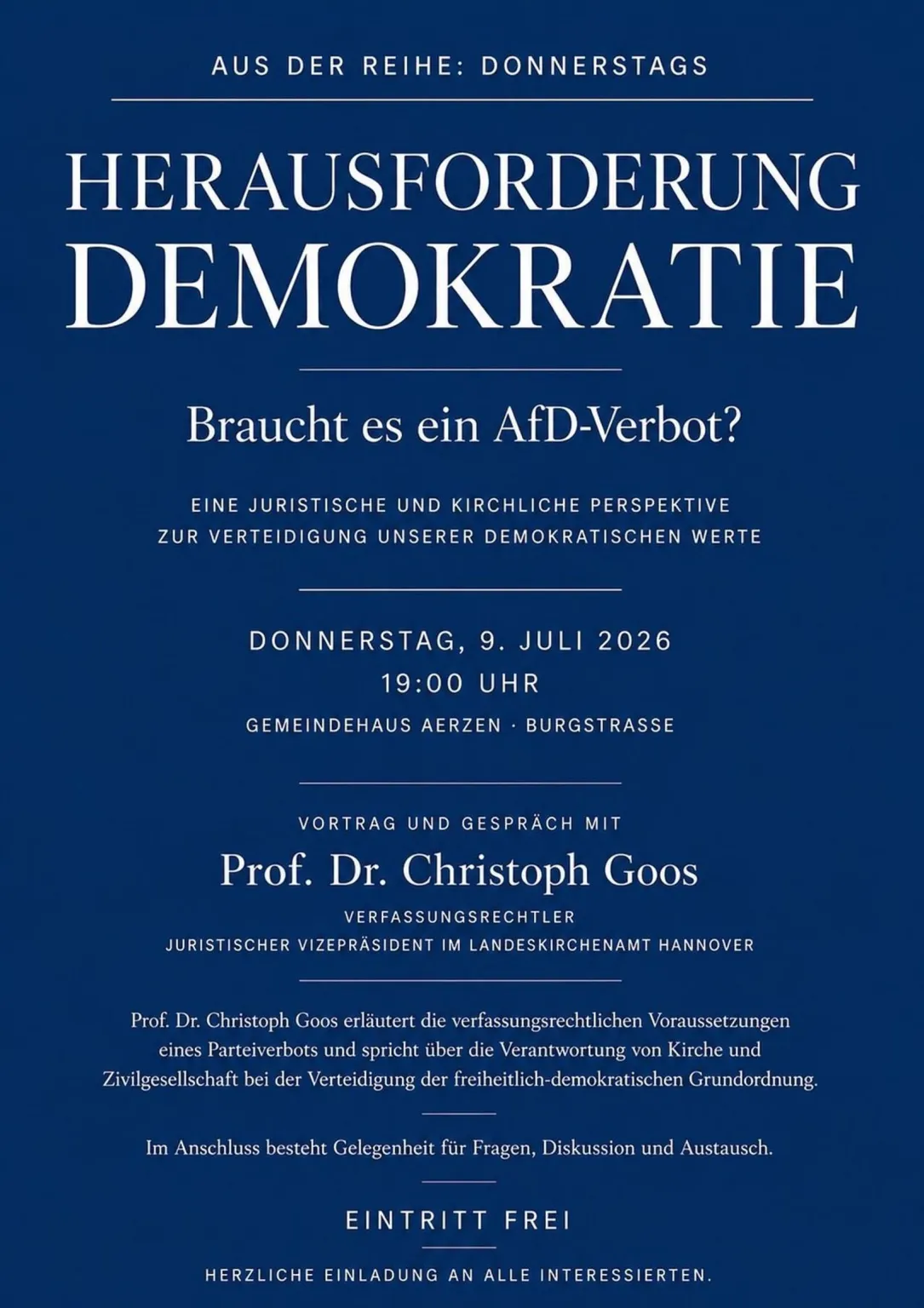Plakat Herrausforderung Demokratie